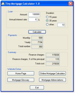 download Tiny Mortgage Calculator