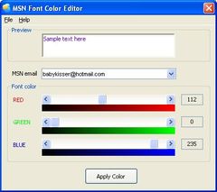 download MSN Font Color Editor
