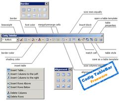 download AutoCAD Table - { Cadig TableBar 2.4 }