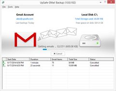 download UpSafe Gmail Backup Freeware