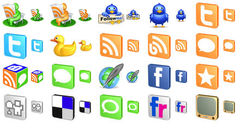 download Free 3D Social Icons