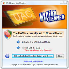 download WinCleaner UAC Switch