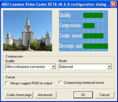 download MSU Lossless Video Codec