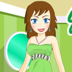 download Girl In Green Dress Up Game