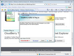 download CloudBerry Twitter plug-in for IE