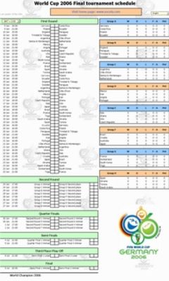 download World Cup 2006 Tournament Calendar