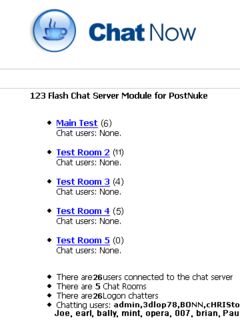 download PostNuke Chat Module for 123 Flash Chat