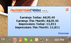 download Adsense Earning System tray Tracker