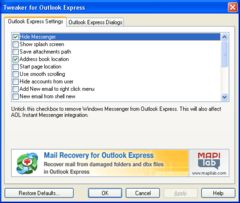 download Tweaker for Outlook Express