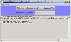 download Password Recovery for MS Access