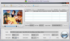 download WinX Free AVI to PSP Converter