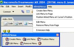 download AllWebMenus Javascript Menu Dreamweaver Extension
