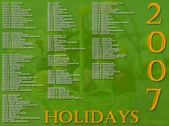 download 2007 Holidays Screensaver