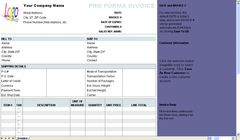 download Free Proforma Invoice Template