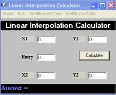 download Linear Interpolation calculator